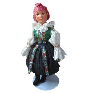 Eastern European Dressed 12" Porcelain Doll - Vintage READ